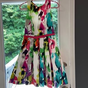 Eliza J belted floral party dress